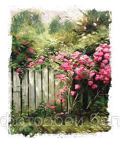 Фотообои Забор и цветы