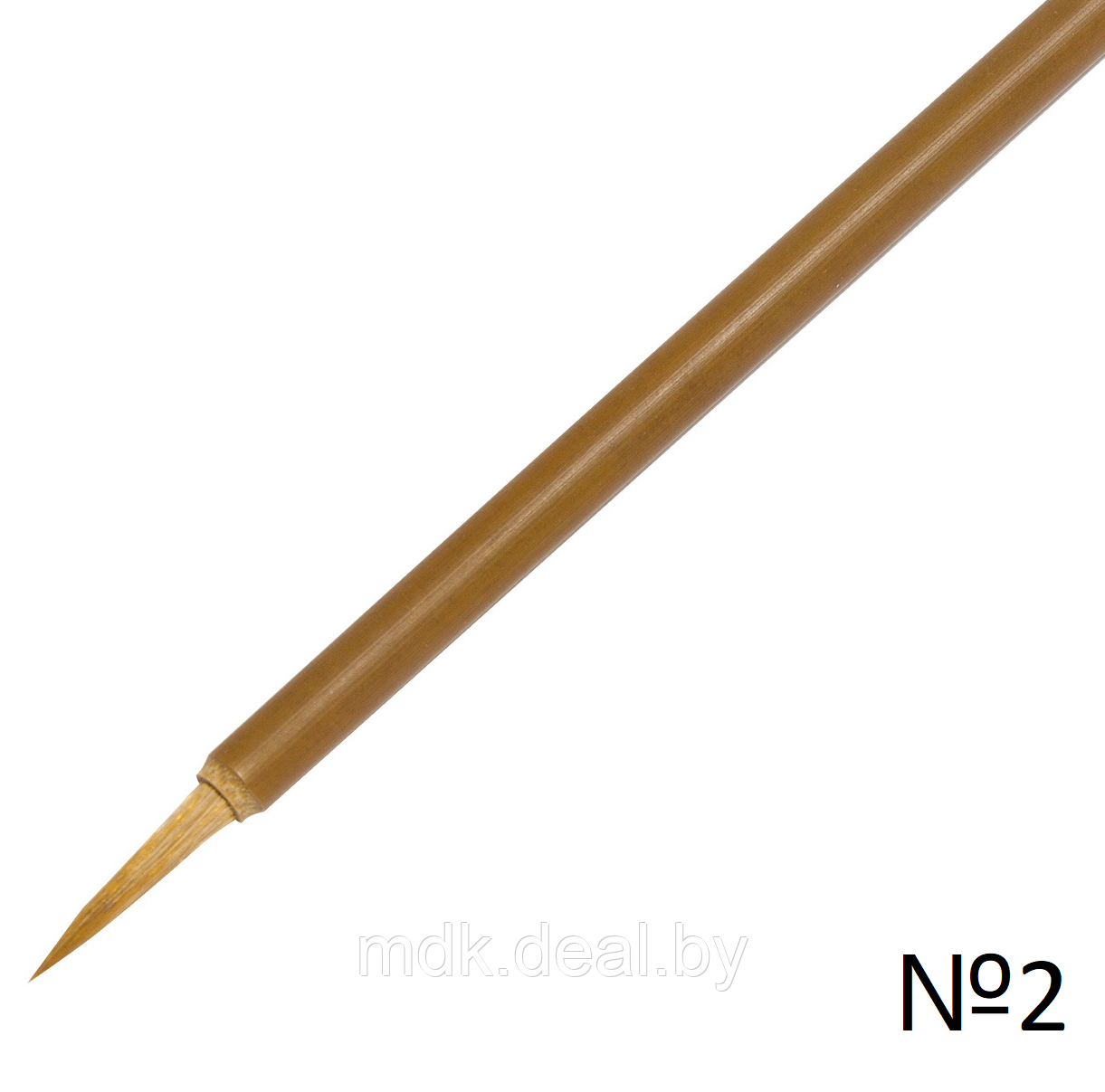 Кисть для дизайна ногтей (бамбук, натуральный ворс) №2 - фото 1 - id-p99386674