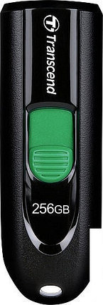 USB Flash Transcend JetFlash 790C 256GB (черный/зеленый), фото 2