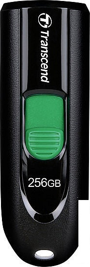 USB Flash Transcend JetFlash 790C 256GB (черный/зеленый) - фото 1 - id-p160365667