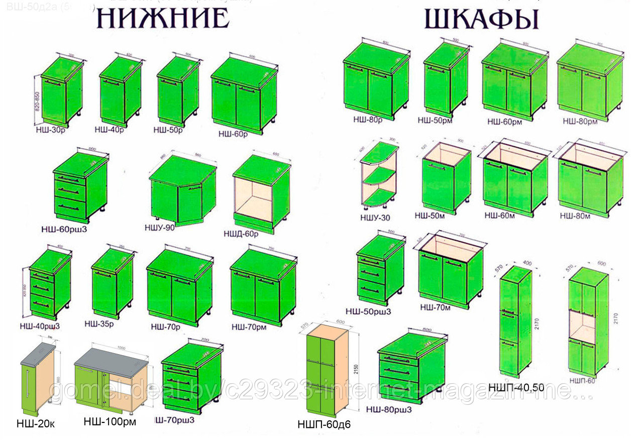 Готовые кухонные модули