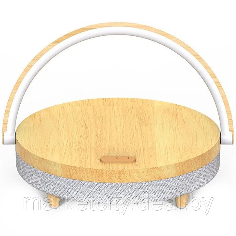 Колонка с функцией беспроводной зарядки EZVALO Wireless Charger Music Lamp (под дерево) (LYYD01) - фото 5 - id-p161857247