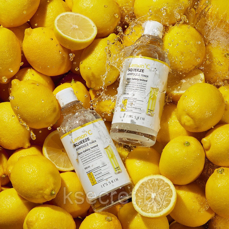 Тонер для лица с экстрактом лимона IT'S SKIN Lemon' C Squeeze Ampoule Toner 500мл - фото 3 - id-p161878082