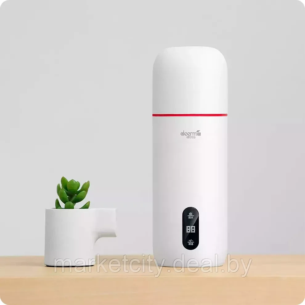 Термос Xiaomi Deerma Electric Heating Cup (0.35 л) White белый DEM-DR035 - фото 1 - id-p161880059