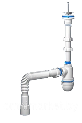 Сифон Ани Пласт 1¼"х40 с гибкой трубой 40*40/50 C1015, Россия