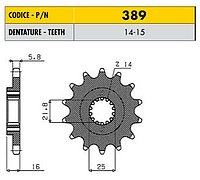 Звездочка ведущая Sunstar 389-14 зубьев