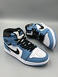 Кроссовки женские демисезонные Nike Jordan 1 голубые, фото 2