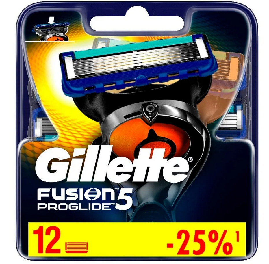 Сменные кассеты Gillette Fusion5 ProGlide ( 12 шт ) - фото 2 - id-p161964939