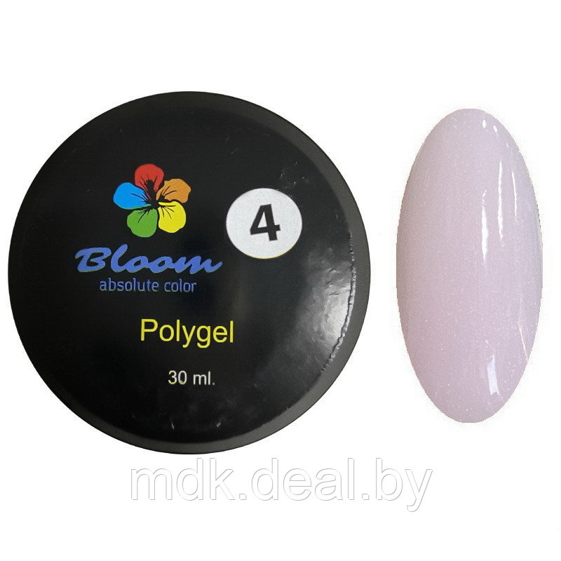 Полигель Bloom №4 30 мл светло-розовый (баночка) - фото 1 - id-p148000914