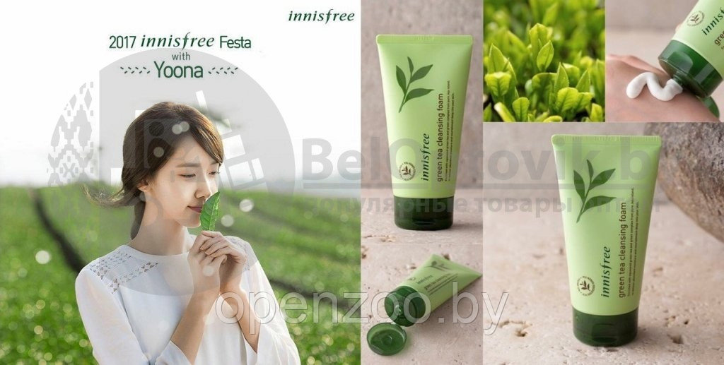 Очищающая пенка для умывания с экстрактом зеленого чая Innisfree green tea cleansing foam, 150 ml (Original - фото 8 - id-p161983679