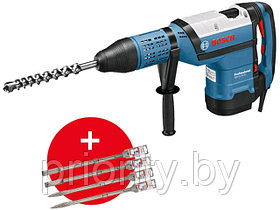 Перфоратор BOSCH GBH 12-52 DV в чем. + 4 зубила RTec (1700 Вт, 19.0 Дж, 3 реж., патрон SDS-MAX, вес 12.0 кг)