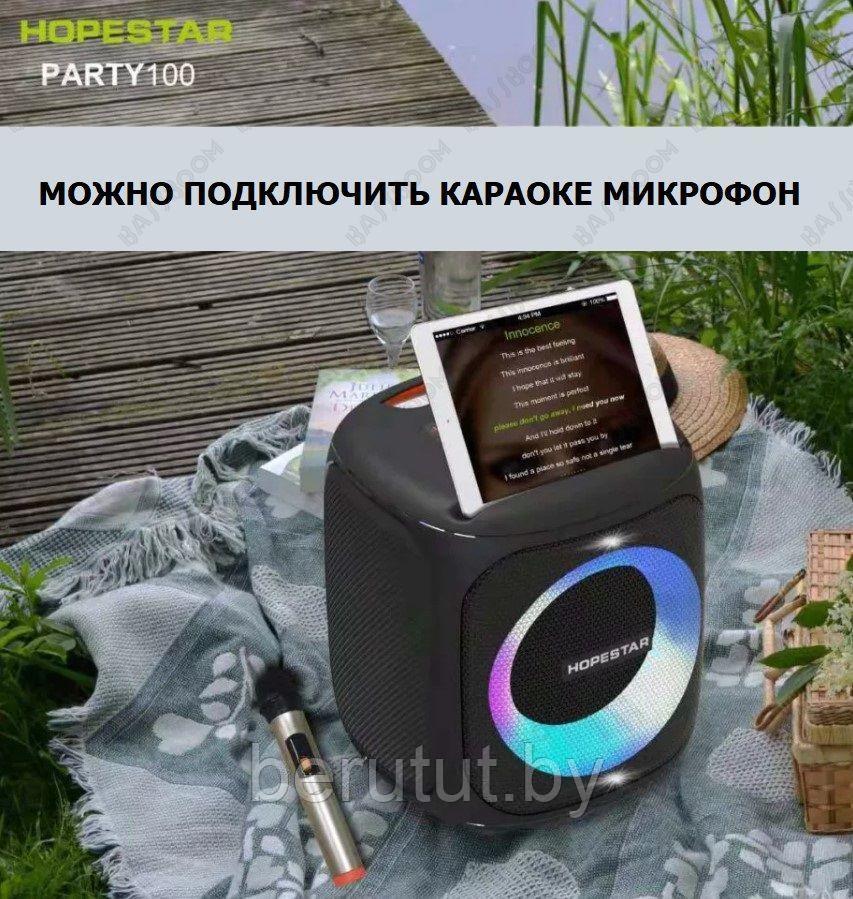 Портативная колонка Hopestar Party 100 с беспроводным микрофоном - фото 3 - id-p162010422