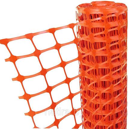 Сетка пластиковая аварийная оградительная 1,5*50 м (цвет оранжевый) Tenax, фото 2