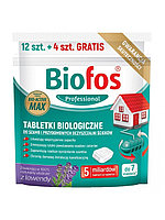 Таблетки для септиков и очистительных станций Биофос Biofos professional (12 шт+4 шт) дойпак