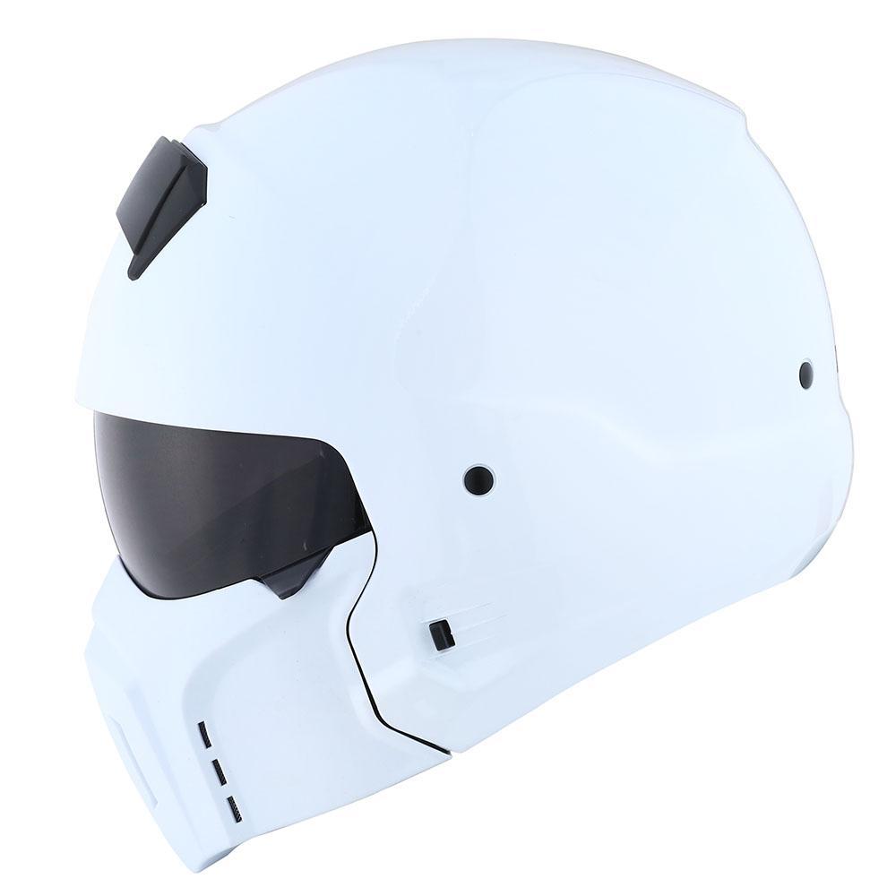 Мотоциклетный шлем 1Storm HKY861 трансформер XL белый - фото 2 - id-p162032407