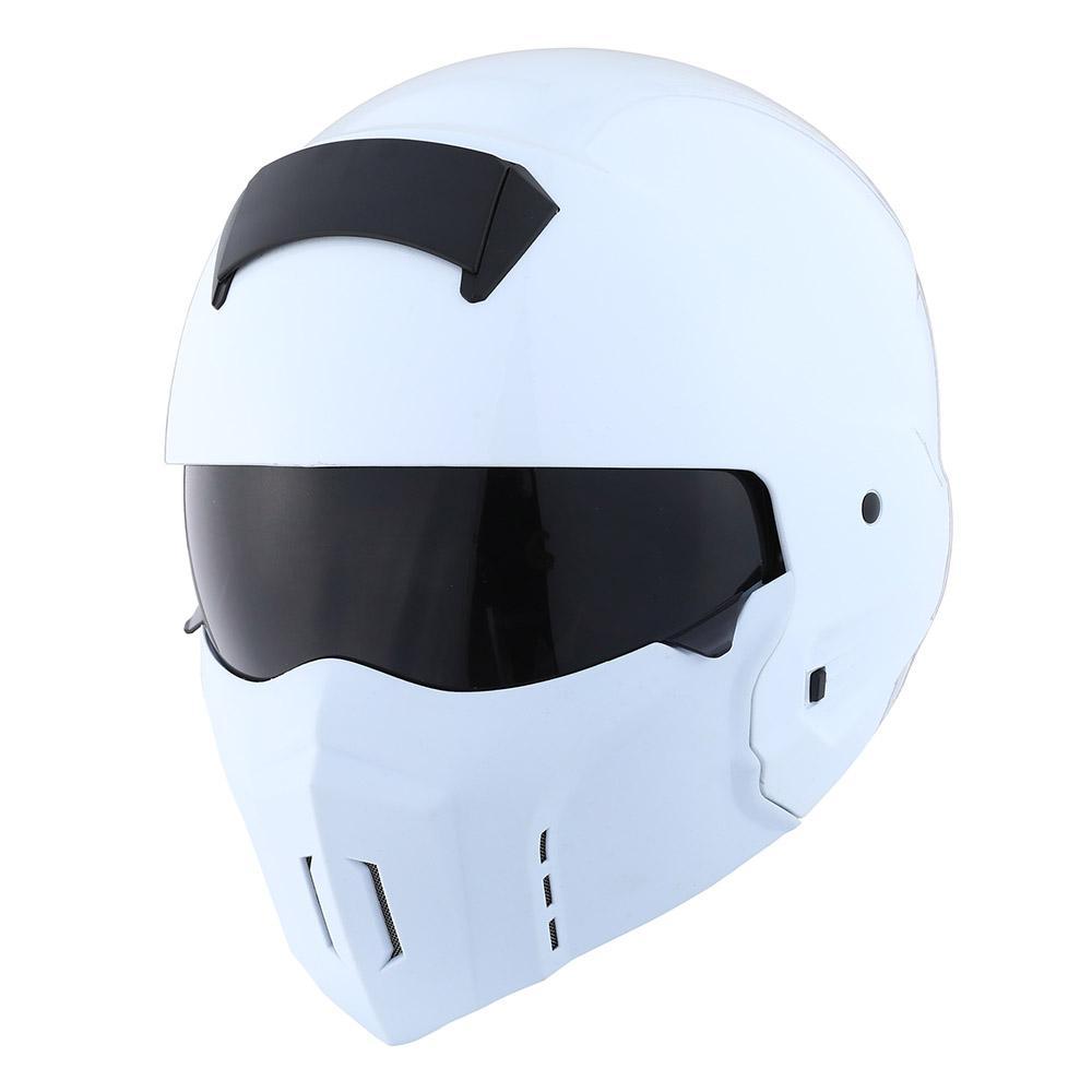 Мотоциклетный шлем 1Storm HKY861 трансформер XL белый - фото 4 - id-p162032407