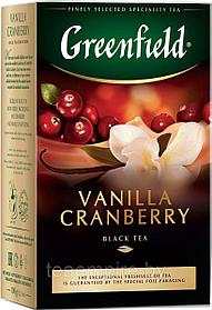 Чай Гринфилд  Vanilla Cranberry 100 г. (черный)