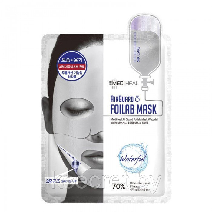 Увлажняющая тканевая маска для лица Mediheal AirGuard Foilab Mask Waterful - фото 1 - id-p162056763