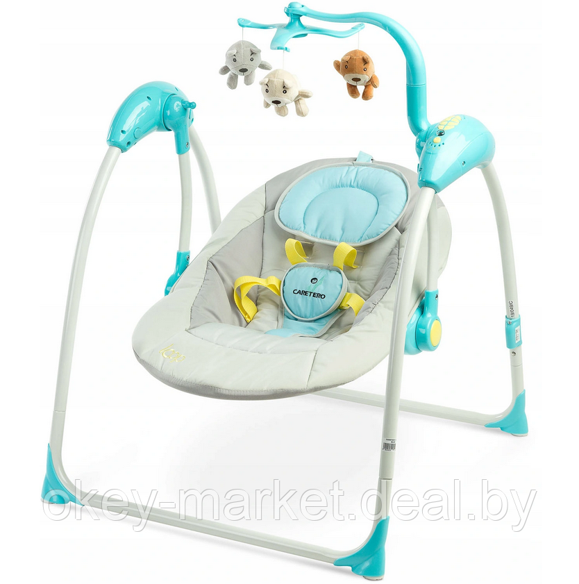 Электрокачели для новорожденных Caretero Loop Blue