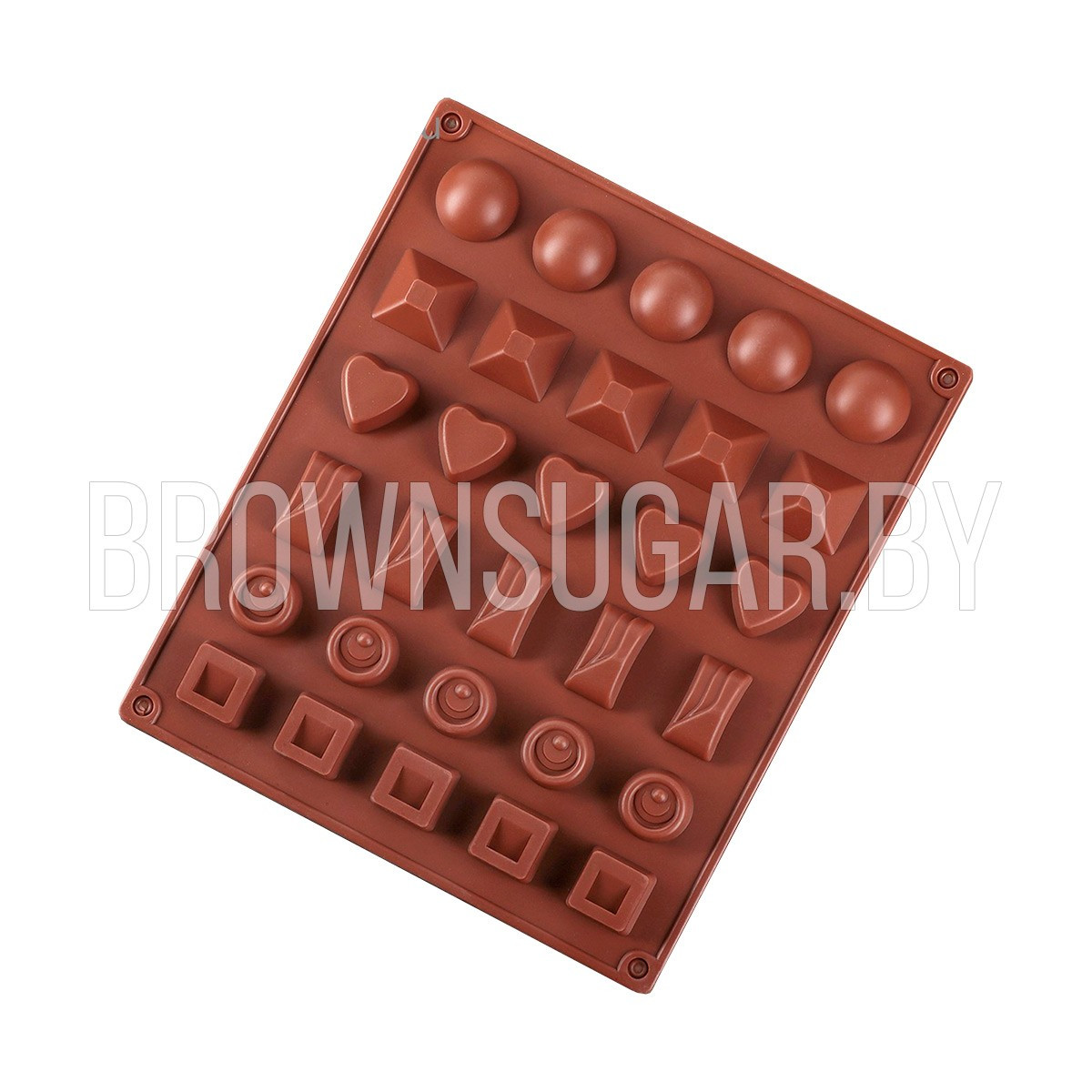 Форма для льда и шоколада Коробка конфет (Китай, 27х23х1,5 см, 30 ячеек ) - фото 1 - id-p161023803