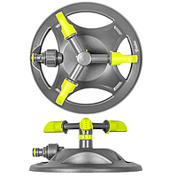Разбрызгиватель оборотный 3-х рожковый, пластик с подставкой на картонке LIME LINE