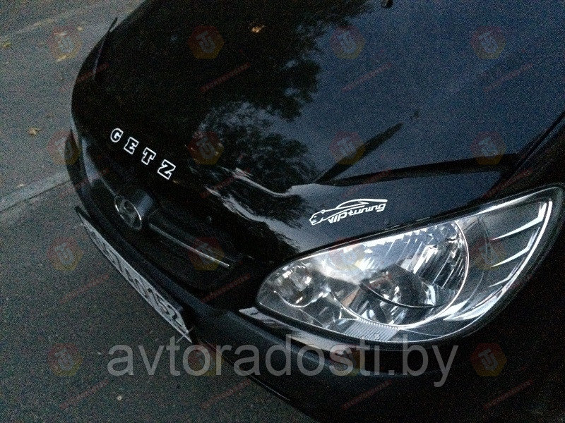 Дефлектор капота Hyundai Getz (2005-2011) / Хендай Гетц [HYD06] VT52 - фото 2 - id-p161899166