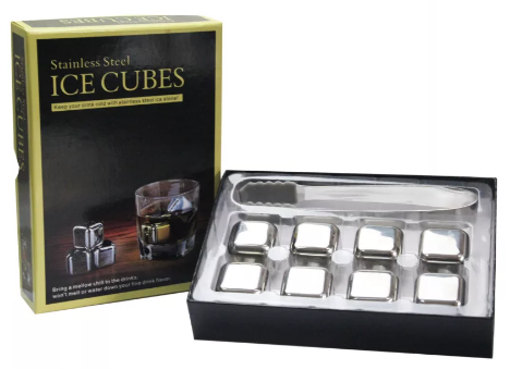 Стальные кубики для охлаждения напитков "Ice Сubes"