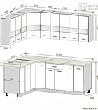 Кухня Корнелия Экстра угловая размер 1,5х2,1 м, фото 3