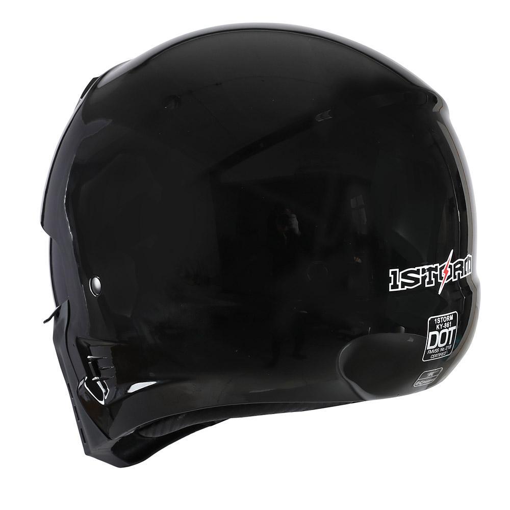Шлем для мотоцикла 1Storm HKY861 трансформер L черный матовый - фото 3 - id-p162131133