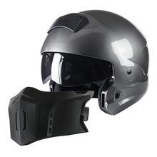 Шлем мото 1Storm HKY861 трансформер XL серый глянцевый - фото 9 - id-p162133136