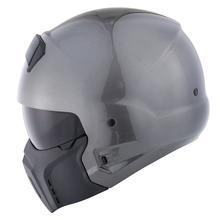 Шлем мотоциклетный 1Storm HKY861 трансформер XL серый глянцевый - фото 2 - id-p162133140