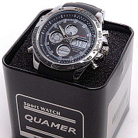 Часы наручные кварцевые QUAMER 1309 (черн.)