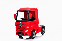 Детский электромобиль RiverToys Mercedes-Benz Actros 4WD HL358 с прицепом (красный) вишневый глянец