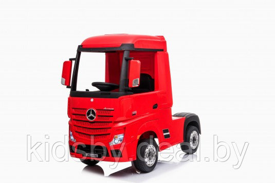 Детский электромобиль RiverToys Mercedes-Benz Actros 4WD HL358 с прицепом (красный) вишневый глянец - фото 1 - id-p162138794