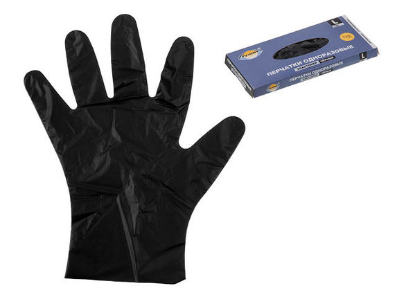 Перчатки эластомер, р-р XL, черные, уп.100 шт, Aviora (мин. риски), фото 2