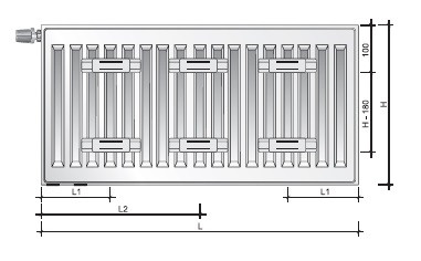 Радиатор стальной PURMO Ventil Compact 11 500х400 (нижнее подключение) - фото 4 - id-p16100187
