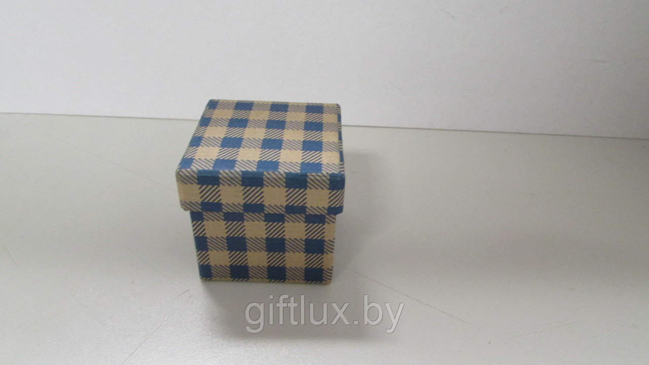 Коробка-малышка "Клетка", 5*5*5 см синий