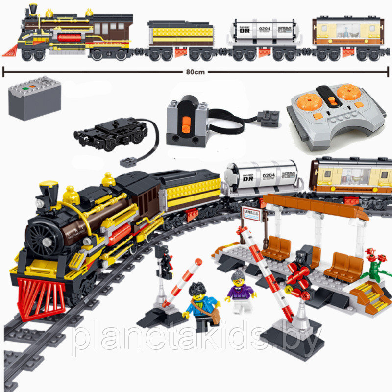 Конструктор JISI Bricks City "Поезд" на радиоуправлении, с мотором, 1464 детали, Аналог LEGO лего, арт.QL0313 - фото 2 - id-p162169615