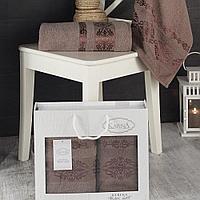 Набор махровых полотенец Karna цвет коричневый арт. Rebeka