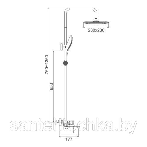 Душевая система Gappo G2448 белый/хром - фото 4 - id-p162171504