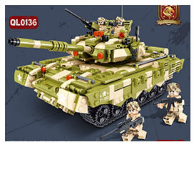 Конструктор "Танк Т-90", 1165 деталей, арт.QL0136