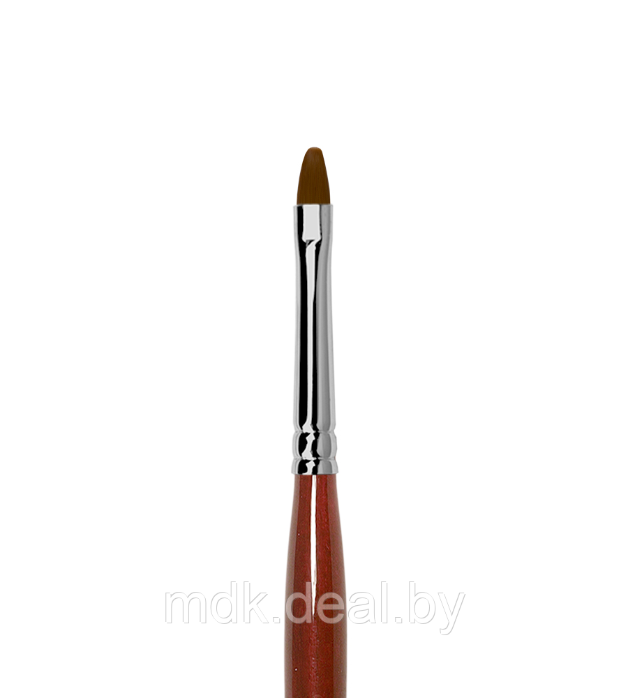 GN33R Кисть Roubloff коричневая синтетика / овальная 4 / ручка фигурная бордовая - фото 1 - id-p141723956