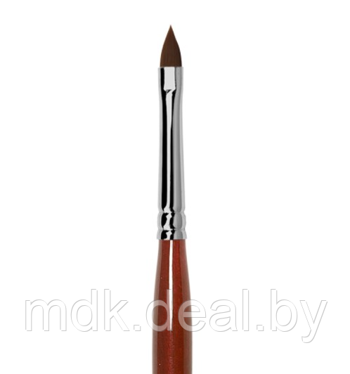 GN93R Кисть Roubloff коричневая синтетика / лепесток 3 / ручка фигурная бордовая - фото 1 - id-p156564957