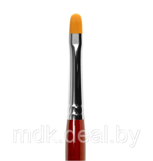 GC33R Кисть Roubloff рыжая синтетика / овальная 4 / ручка фигурная бордовая