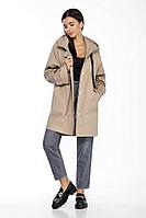 Женская осенняя бежевая куртка LaKona 1400 песочный 42р.