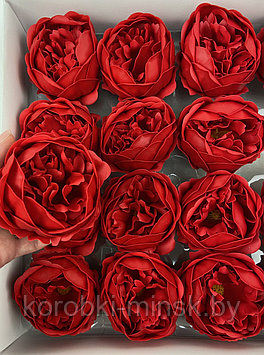 Декоративный цветок-мыло «Пионы»  Красный 8,5*6см 16шт.