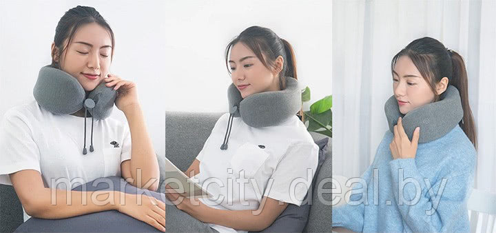 Массажная подушка Xiaomi LeFan Comfort-U Pillow Massager (LF-J003-MGN) серая - фото 2 - id-p162224851