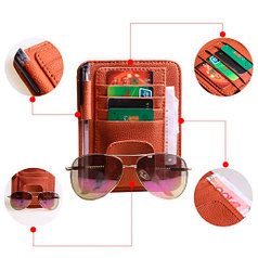 Органайзер автомобильный картхолдер (визитница) на солнцезащитный козырек (коричневый)