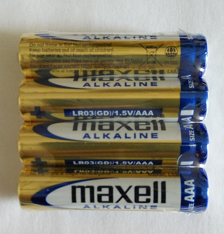Maxell. Батарейки alkaline, AAA, LR03, 4 штуки/упаковка, фото 2