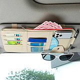 Органайзер автомобильный картхолдер (визитница) на солнцезащитный козырек, фото 2